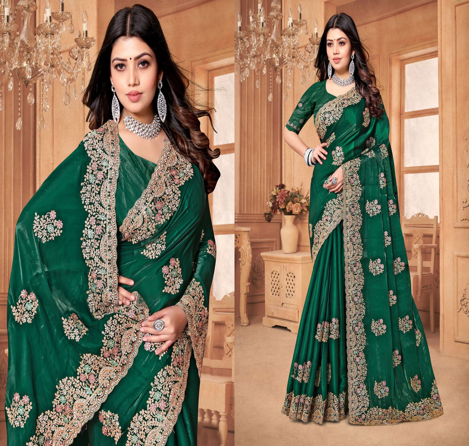 Legacy By Utsav Nari Crepe Silk Wedding Saree Manufacturers